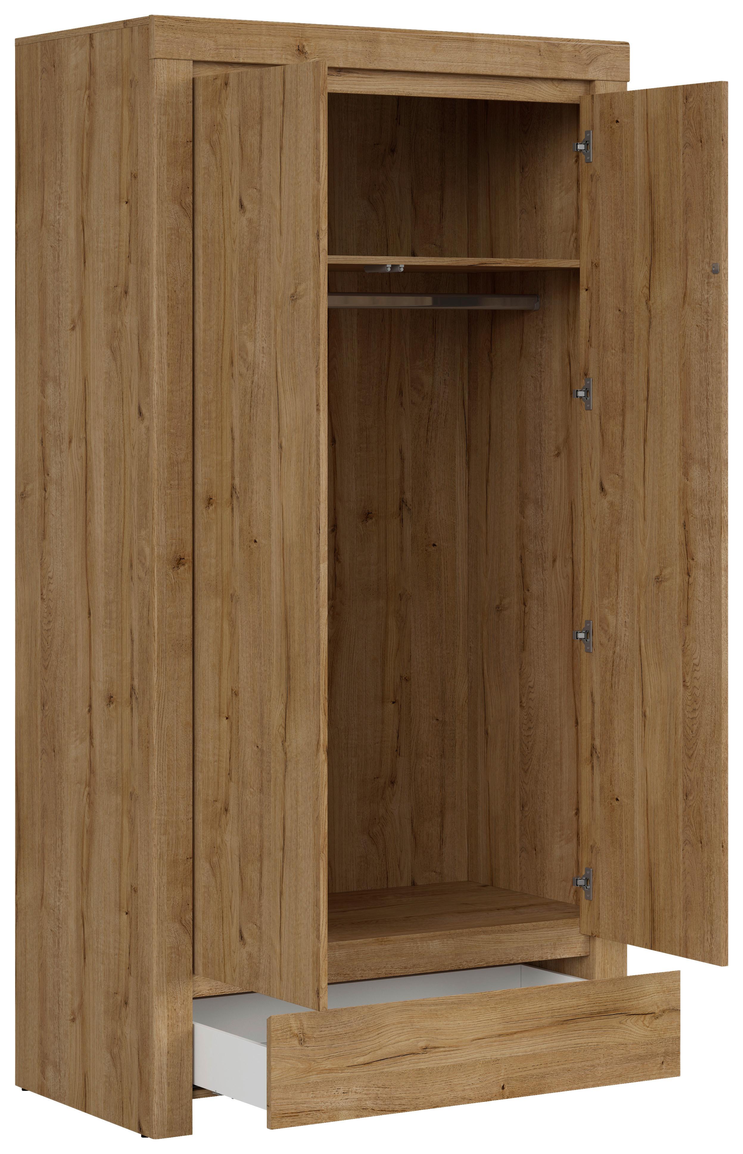 Drehtürenschrank B: 106 cm Holten Eiche Dekor - Eichefarben, MODERN, Holzwerkstoff (106/203,5/56,5cm) - MID.YOU