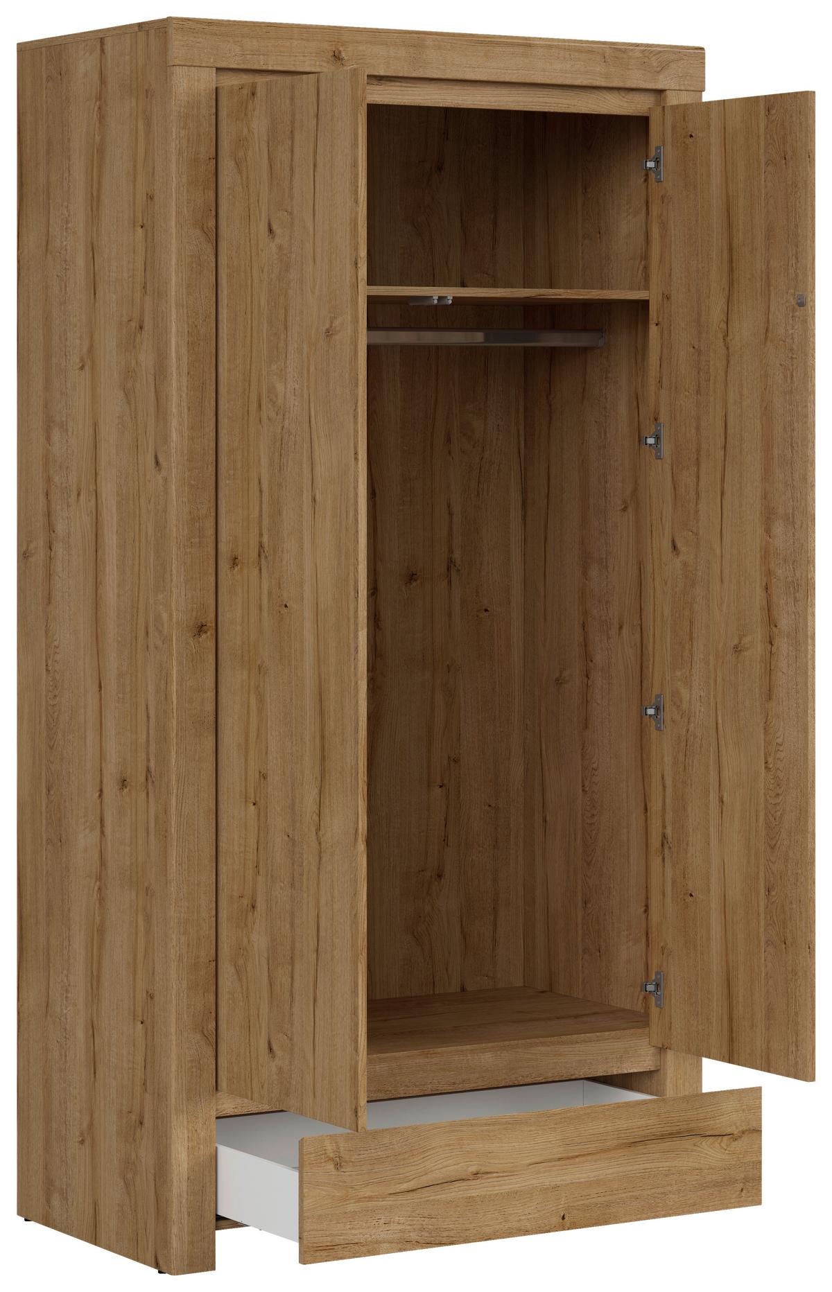 Drehtürenschrank B: 106 Cm Holten Eiche Dekor - Eichefarben, MODERN, Holzwerkstoff (106/203,5/56,5cm) - MID.YOU