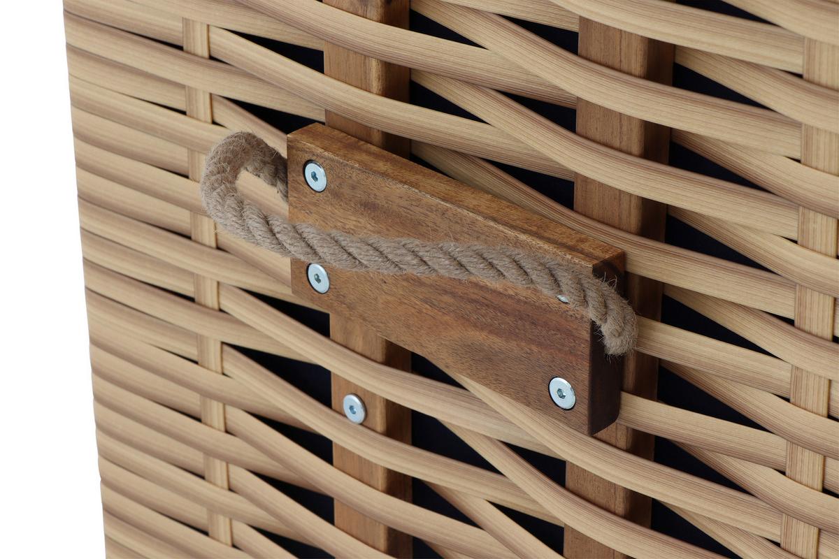 Strandkorb Ostsee L88696 2-Sitzer, Blau - Blau, KONVENTIONELL, Holz/Kunststoff (120/80/165cm) - Siena Garden