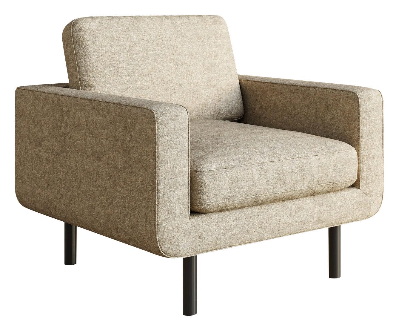 Sessel Suburban Braun B: 70 Cm - Schwarz/Braun, Design, Textil (70/80/92cm) - Livetastic