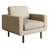 Sessel Suburban Braun B: 70 cm - Schwarz/Braun, Design, Textil (70/80/92cm) - Livetastic