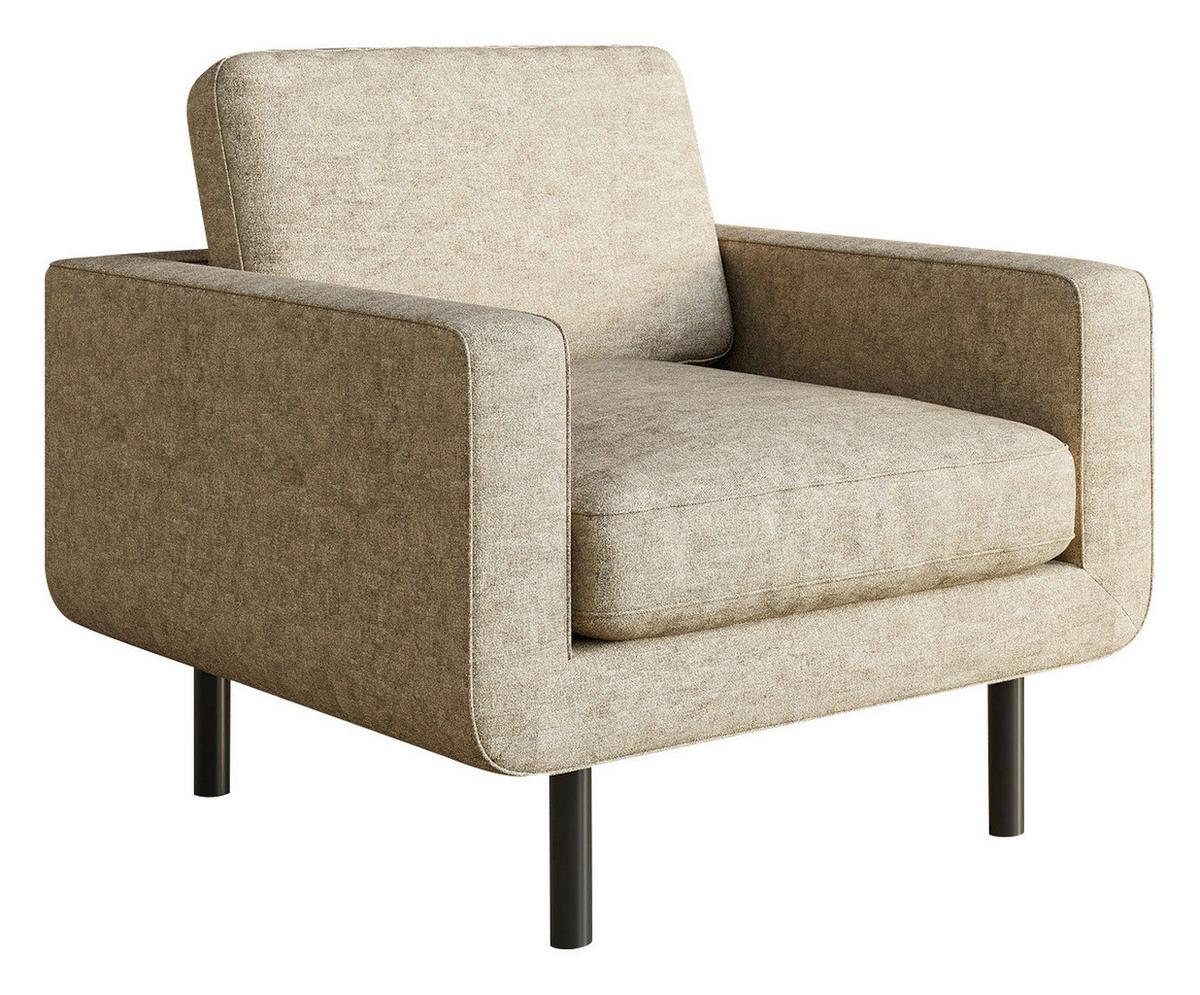 Sessel Suburban Braun B: 70 cm - Schwarz/Braun, Design, Textil (70/80/92cm) - Livetastic