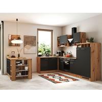 Eckküche Hilde Winkelküche 310 cm - Wildeiche/Grau, Design, Holzwerkstoff (310/172cm) - Respekta