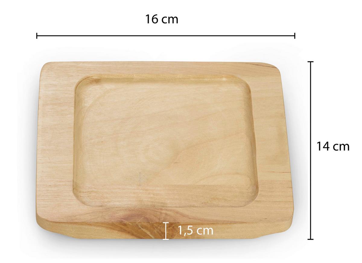 Servierpfanne Schwarz, L/b/h:22,2x13,6x2,2cm - Schwarz, Basics, Metall (22,2/13,6/2,2cm) - Echtwerk