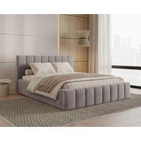 POLSTERBETT Sky Taupe 160x200cm - Taupe/Schwarz, MODERN, Holz (160/200cm) - MID.YOU
