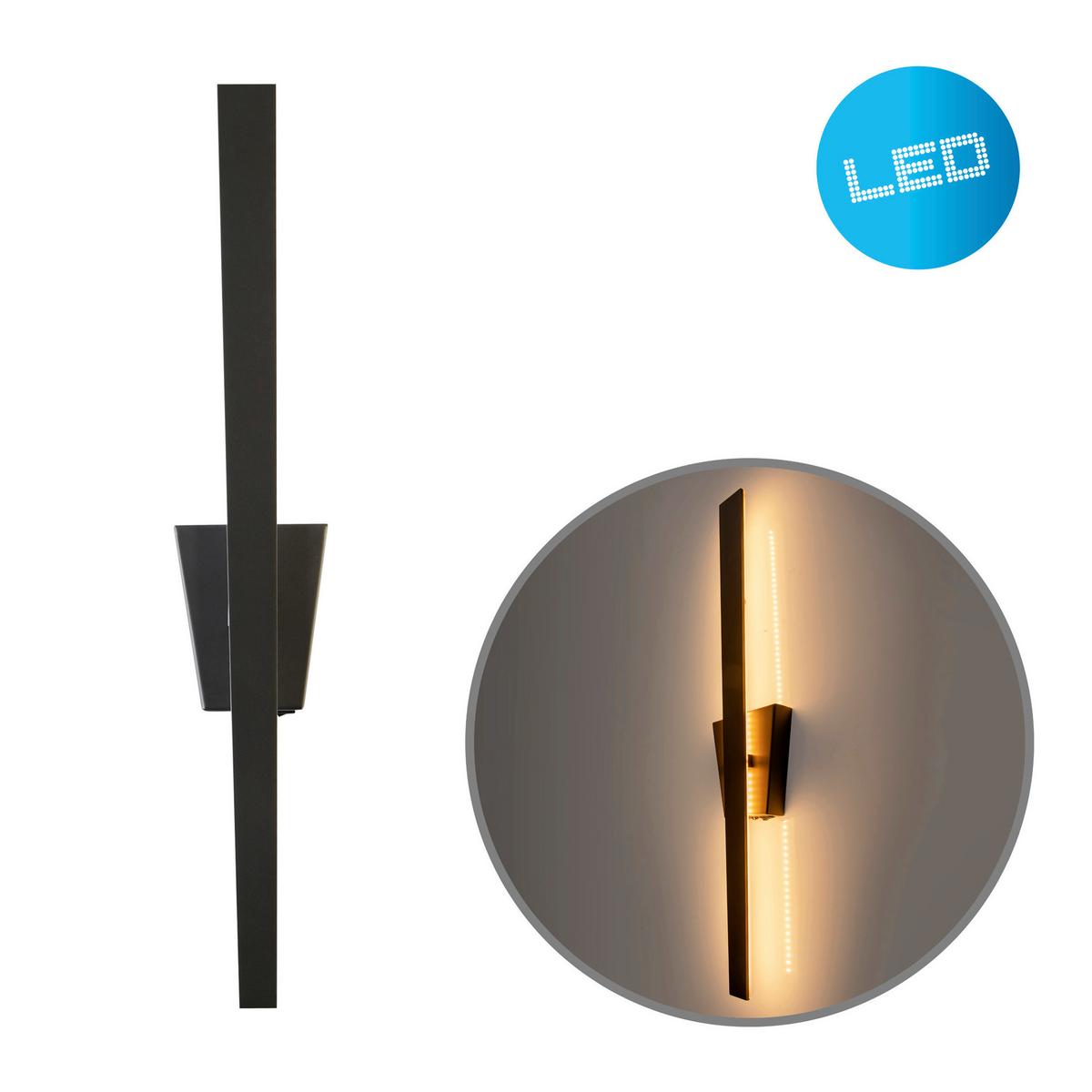 Wandleuchte Trevor - Schwarz, Basics, Metall (10/4,5/62cm) - Näve