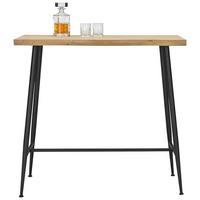 Barový stůl Stuard 1, š: 115 cm - černá/přírodní barvy, Moderní, kov/kompozitní dřevo (115/108/60cm) - Mömax