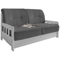 Schlafsofa Camino Weiß/grau B: 154 Cm - Weiß/Grau, MODERN, Holz/Textil (154/88/90cm) - Livetastic