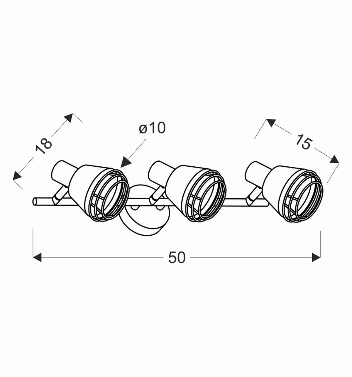 Deckenleuchte 93-82572 - Basics, Metall (50/18/15cm)