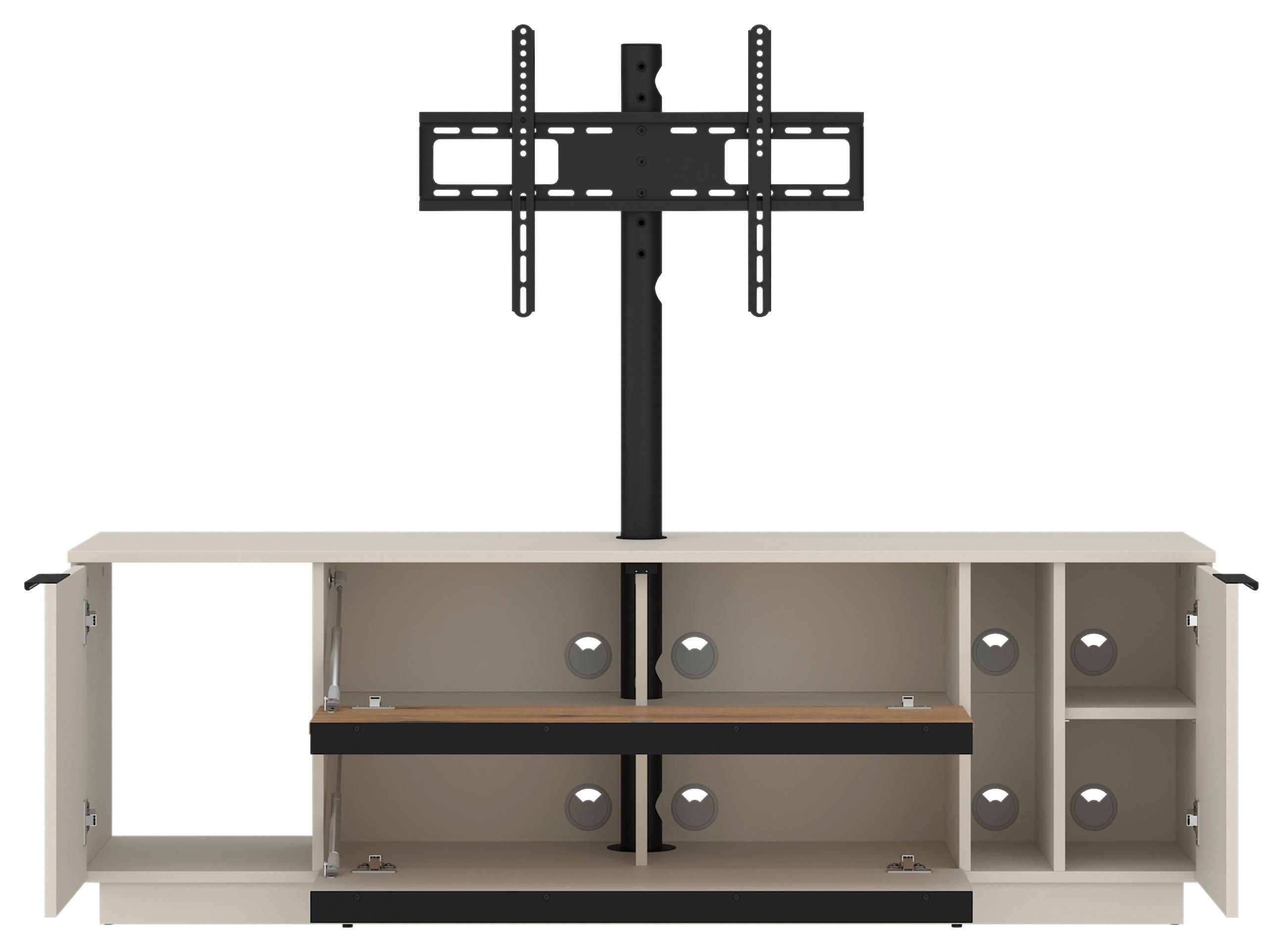 Phonotisch Neo B: 160 cm Kaschmir/Eichefarben - Kaschmir/Eichefarben, Trend, Holzwerkstoff (160/53/40cm)
