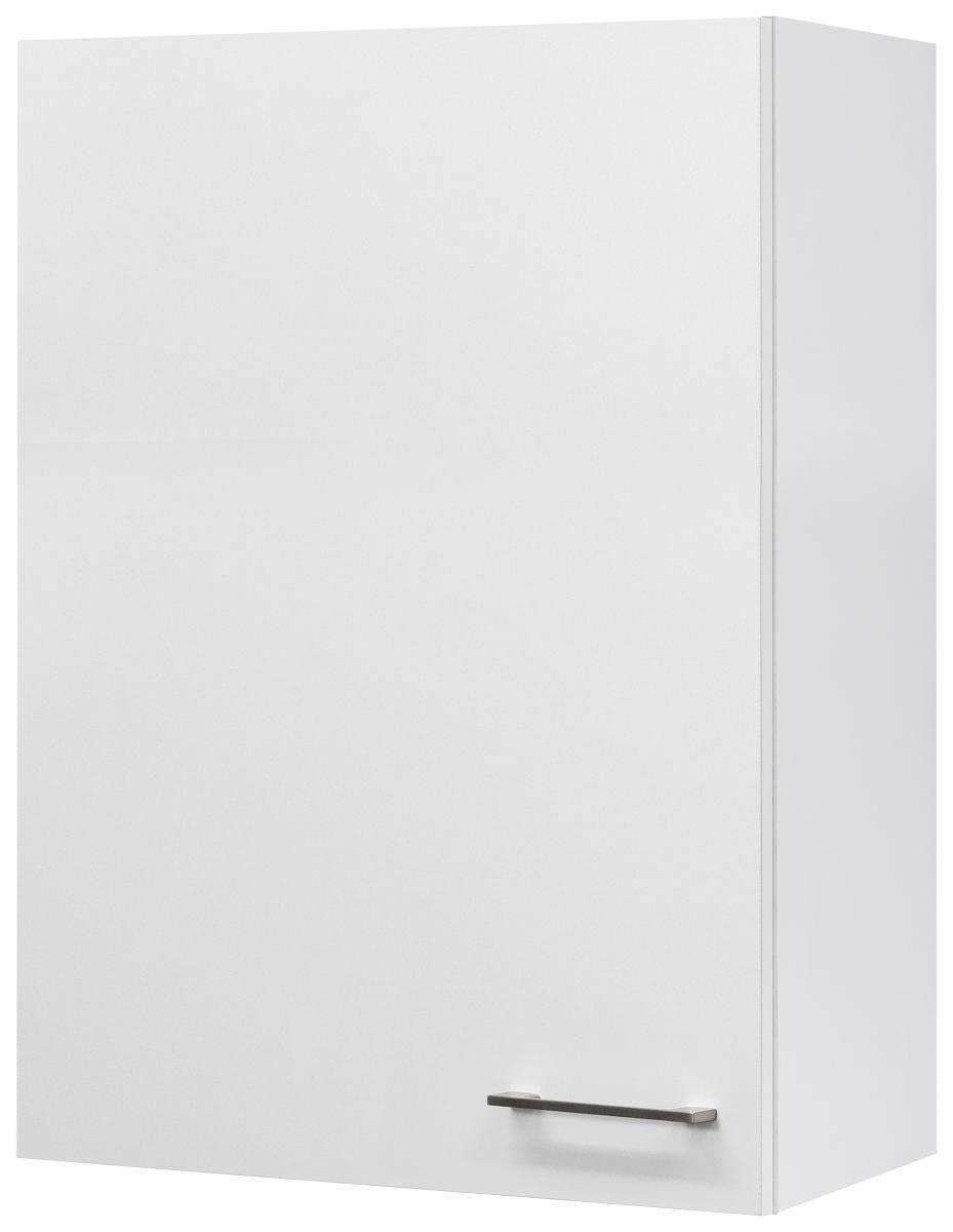 Horná kuchynská skrinka NEO - biela/farba ušľachtilej ocele, Modern, kov/kompozitné drevo (60/89/32cm) - FlexWell