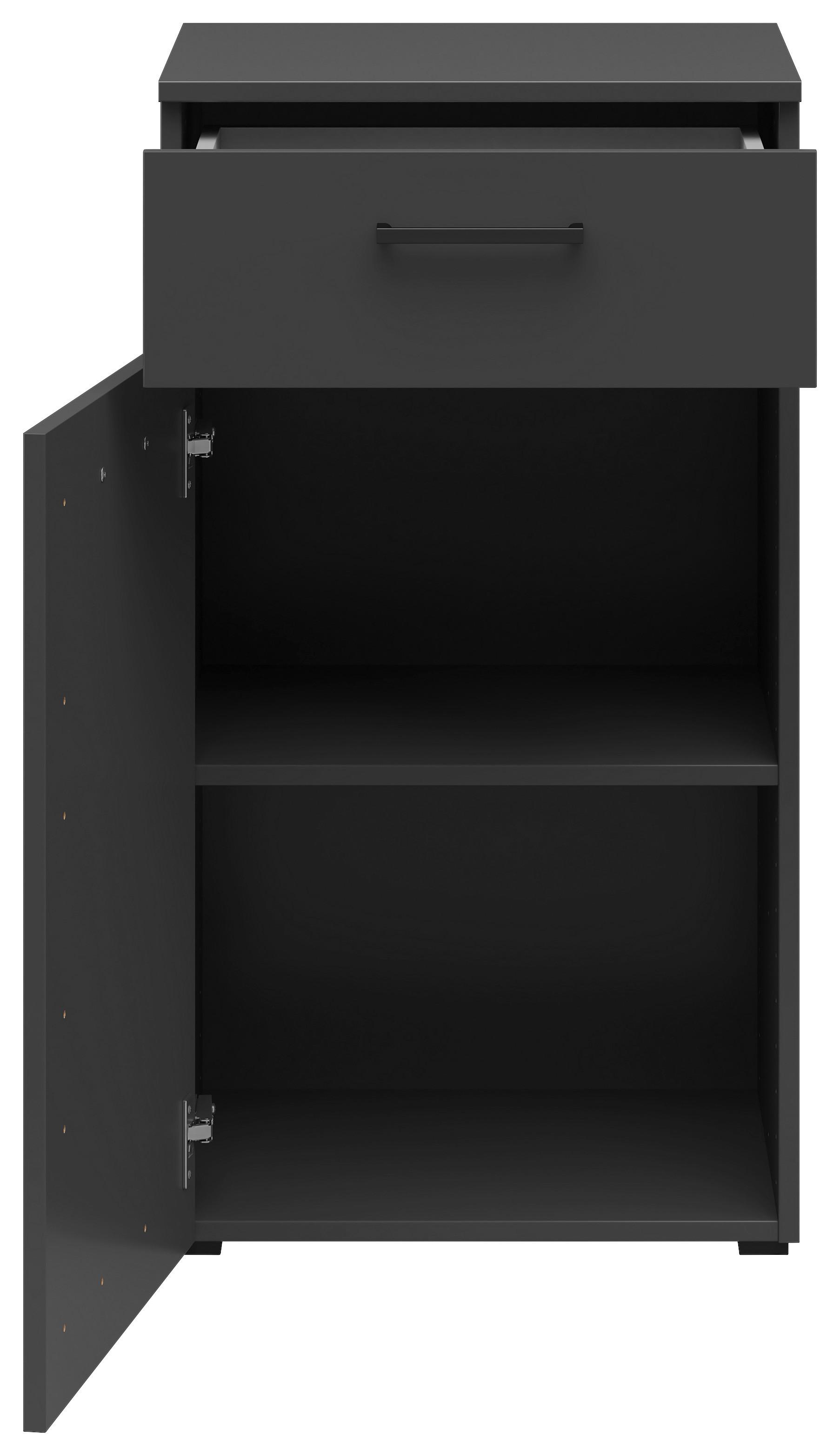 Komód Cabinet - grafitszürke, Modern, faalapú anyag (45/83/40cm)