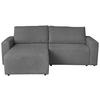 Ecksofa Dallas Boucle Schlammfarben 173x258cm - Schlammfarben/Schwarz, MODERN, Holz/Kunststoff (173/258cm)