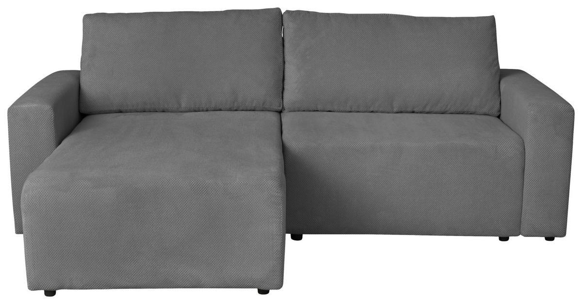 Ecksofa Dallas Boucle Schlammfarben 173x258cm - Schlammfarben/Schwarz, MODERN, Holz/Kunststoff (173/258cm)