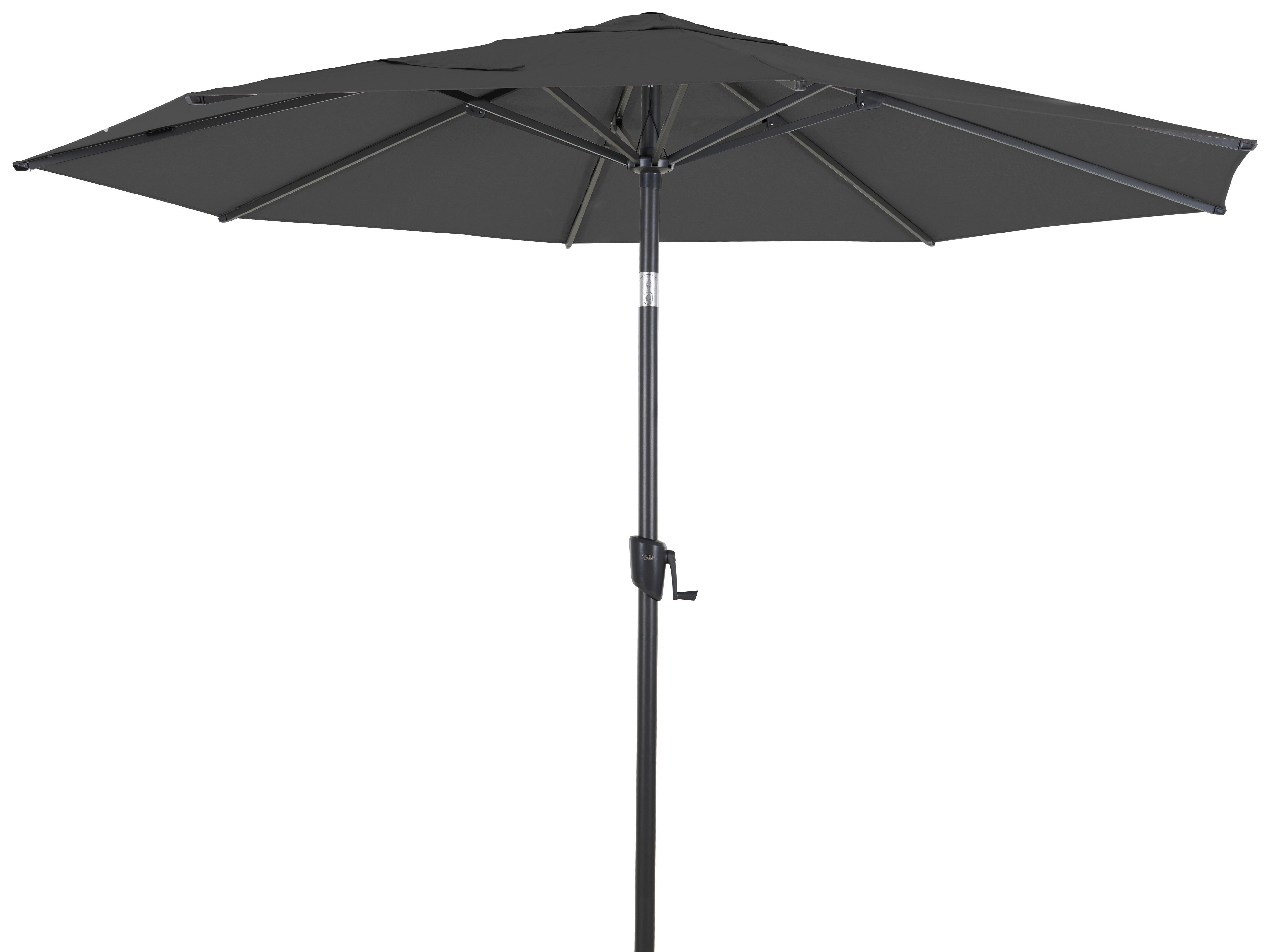 Sonnenschirm L/B: 300x300 cm mit Schutzhülle Anthrazit - Anthrazit, MODERN, Textil/Metall (300/300cm) - Siena Garden
