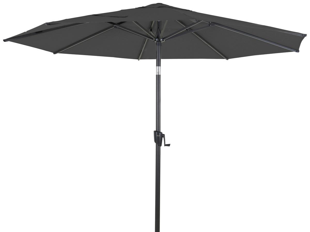 Sonnenschirm L/B: 300x300 cm mit Schutzhülle Anthrazit - Anthrazit, MODERN, Textil/Metall (300/300cm) - Siena Garden