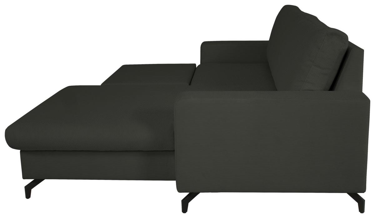 Ecksofa Clara Anthrazit B: 240 cm - Anthrazit, MODERN, Textil (240/87/177cm)