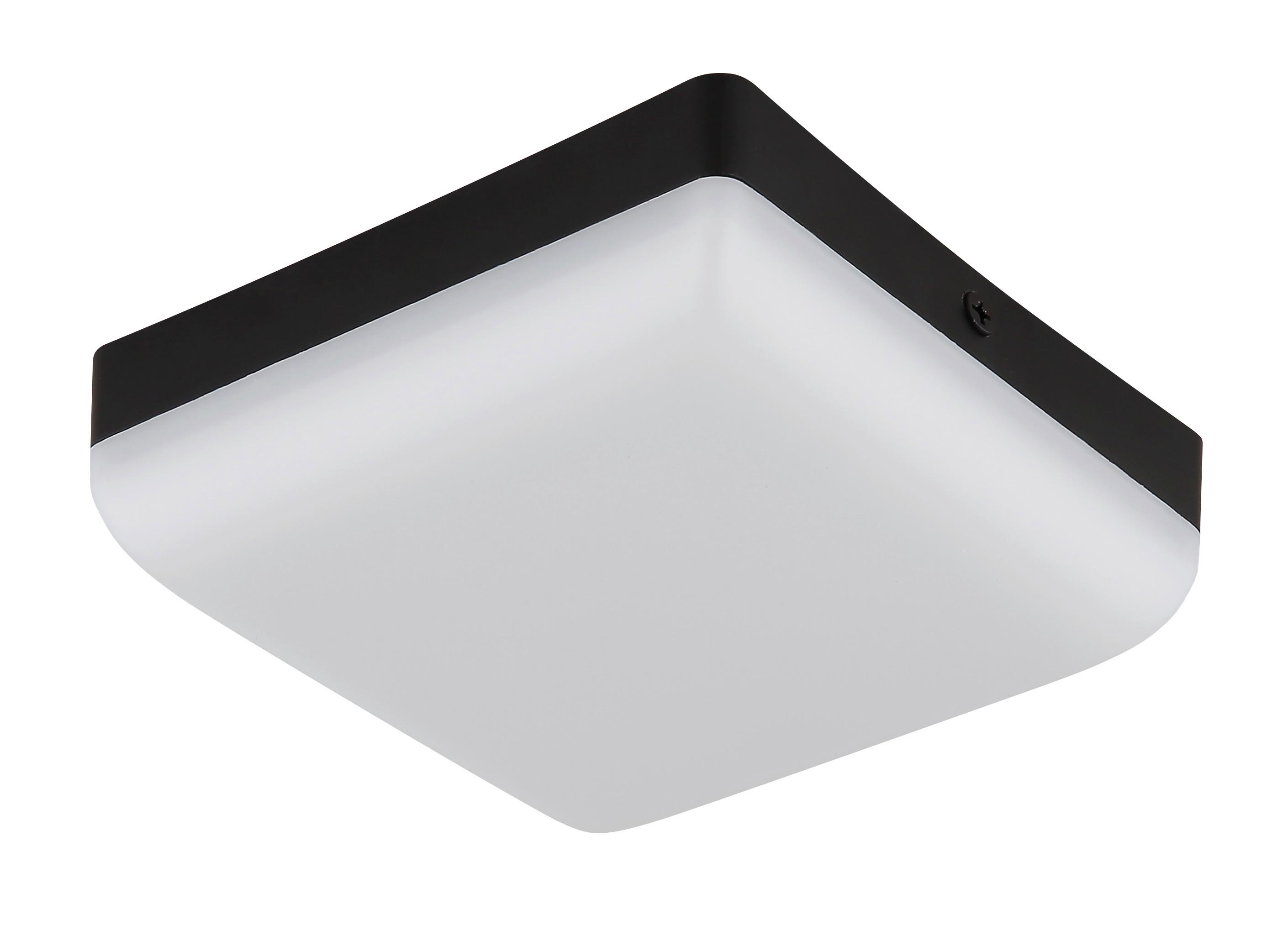 Led-deckenleuchte 12388-8 Matthew - Schwarz/Weiß, Basics, Kunststoff (12/12/4,5cm) - Globo