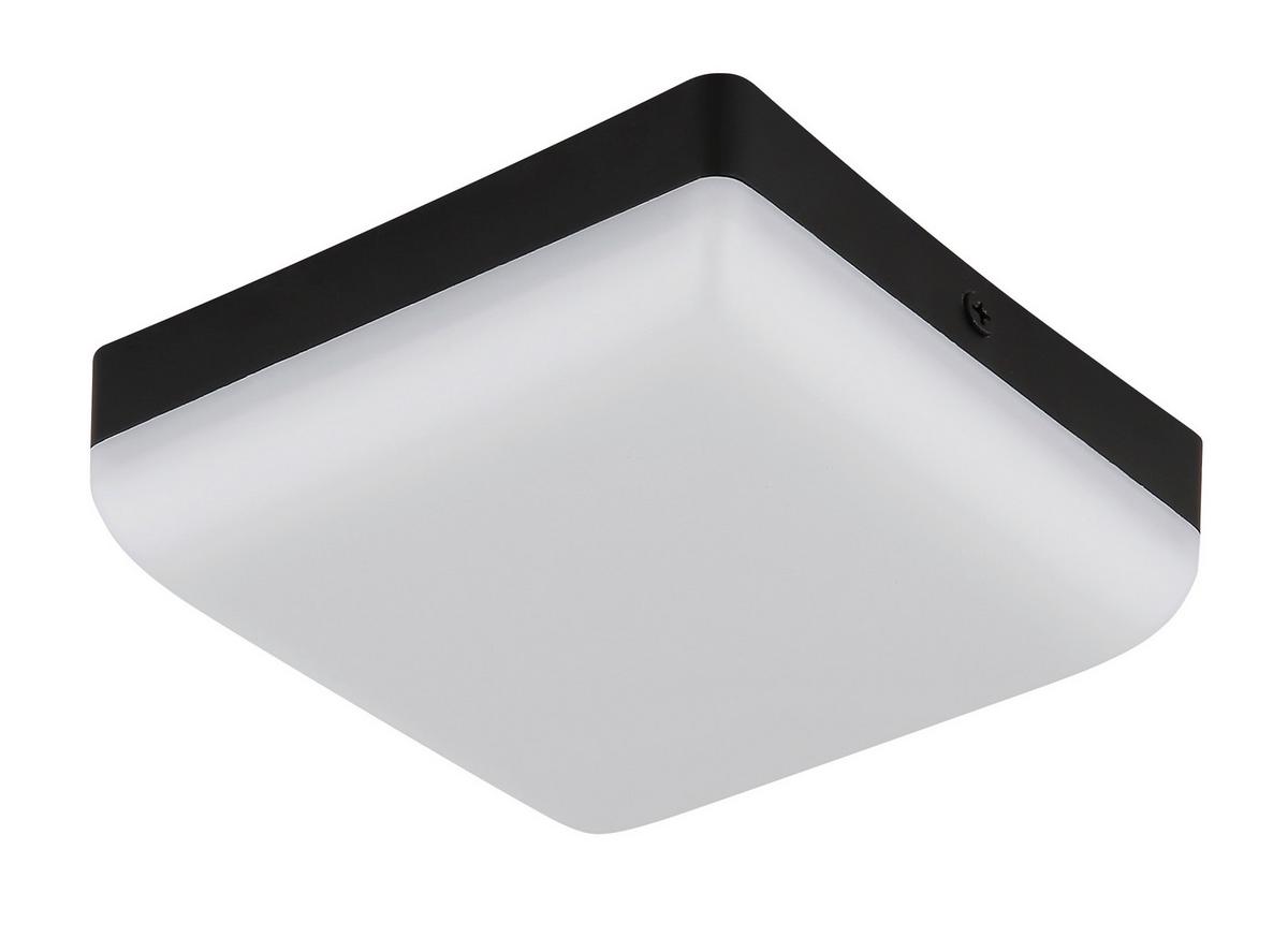 Led-deckenleuchte 12388-8 Matthew - Schwarz/Weiß, Basics, Kunststoff (12/12/4,5cm) - Globo