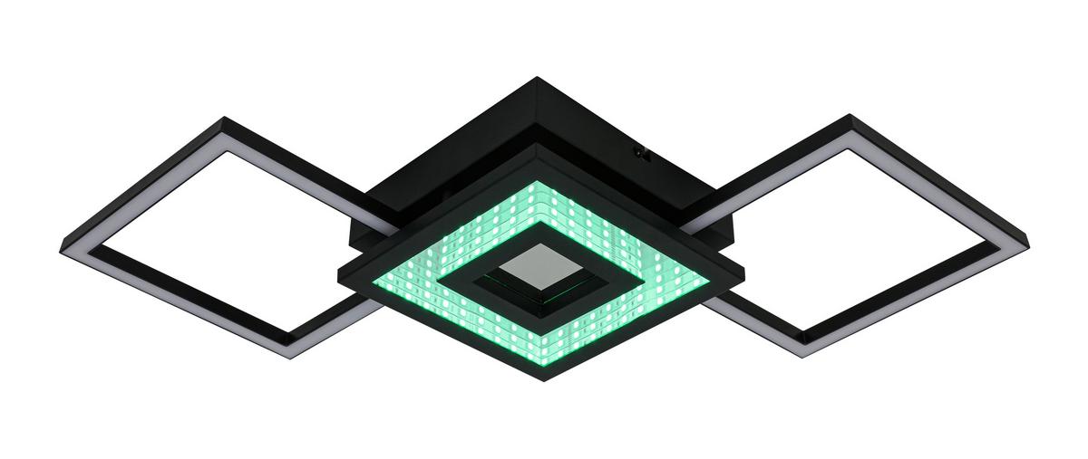 LED-Deckenleuchte Charlotta - Schwarz, Basics, Kunststoff/Metall (27,8/66/7cm) - Luca Bessoni