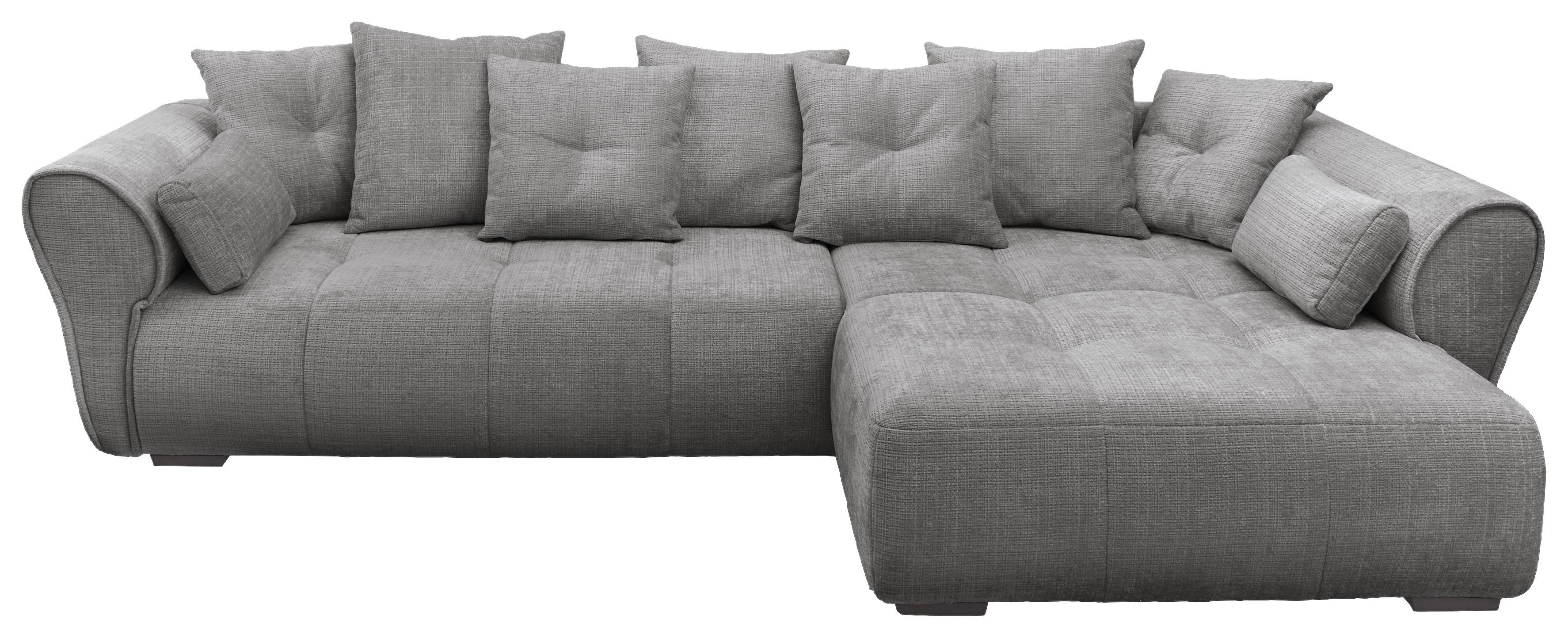 Ecksofa Riska Grau S: 330x197 cm - Schwarz/Grau, KONVENTIONELL, Textil (330/197cm) - MID.YOU