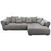 Ecksofa Riska Grau S: 330x197 cm - Schwarz/Grau, KONVENTIONELL, Textil (330/197cm) - MID.YOU