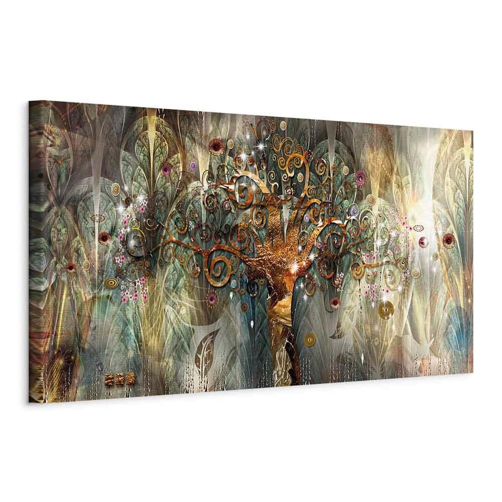 Leinwandbild Land Of Happiness Multicolor B: 120 cm - Multicolor, Basics, Holz/Textil (120/40/1.2cm) - artgeist