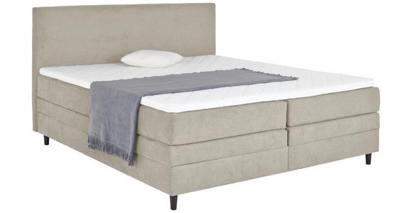 Boxspringbett mit Topper & Bettkasten 180x200 Kleopatra - Taupe, KONVENTIONELL, Holz/Holzwerkstoff (180/200cm) - Ondega