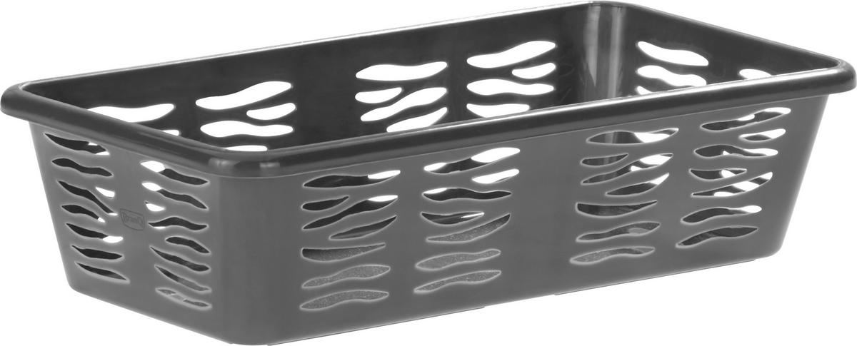 Aufbewahrungskorb Xs 19,7x10cm Kunststoff Weiß oder Anthrazit - Anthrazit/Weiß, KONVENTIONELL, Kunststoff (19,7/10/5cm) - Homezone