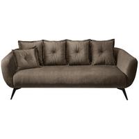 3-sitzer-sofa Baggio Mit Kissen Braun - Schwarz/Braun, MODERN, Holz/Textil (236/94/103cm) - Livetastic