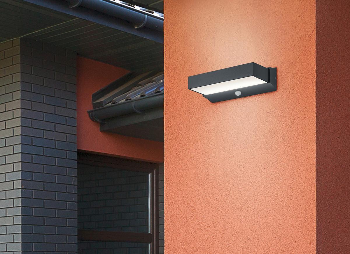 Außenwandleuchte 226669242 Cuando - Anthrazit/Weiß, Design, Kunststoff/Metall (23,2/7/13,5cm) - Trio Leuchten