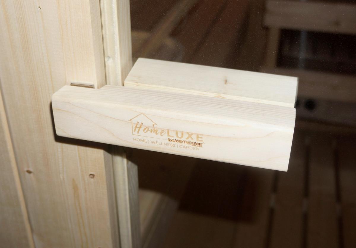 Saunafass Tromsö Fichtefarben B: 180 Cm - Fichtefarben, KONVENTIONELL, Glas/Holz (189/180/191,5cm) - Sanotechnik