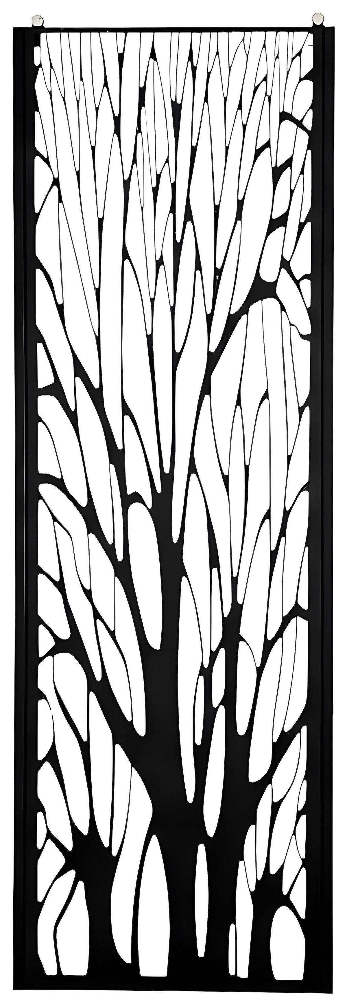 Sichtschutz Auenland 3-Teilig - Schwarz, MODERN, Metall (50/150cm)