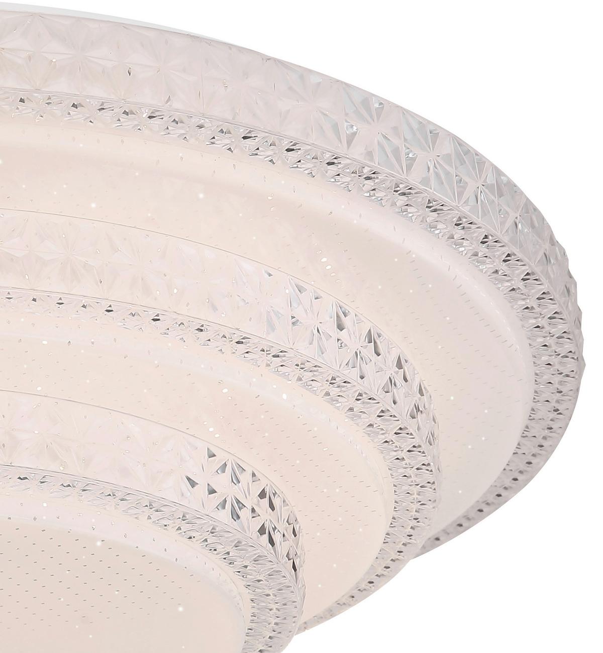 LED-Deckenleuchte 48005fsh-30 Ø 50 cm mit Fernbedienung - Weiß, LIFESTYLE, Kunststoff/Metall (49,5/12,7cm)