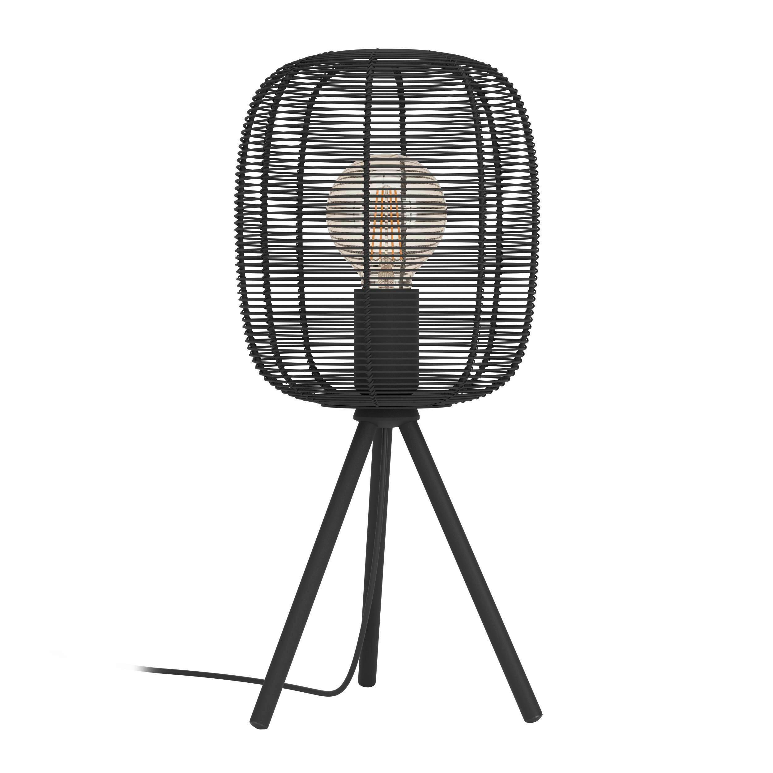 TISCHLEUCHTE 43967 RINROE - Schwarz, LIFESTYLE, Metall (22,5/44cm) - Eglo