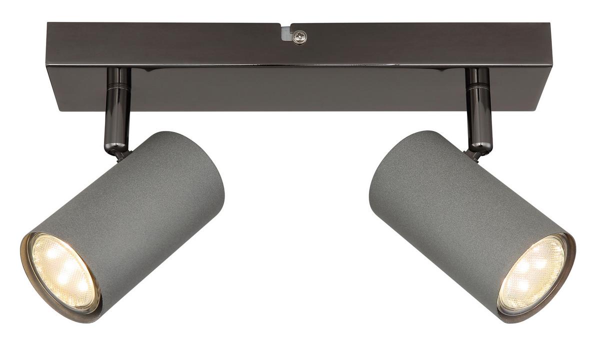 Strahler 57911-2s - Schwarzchrom/Grau, Design, Metall (26/10/12cm) - Globo