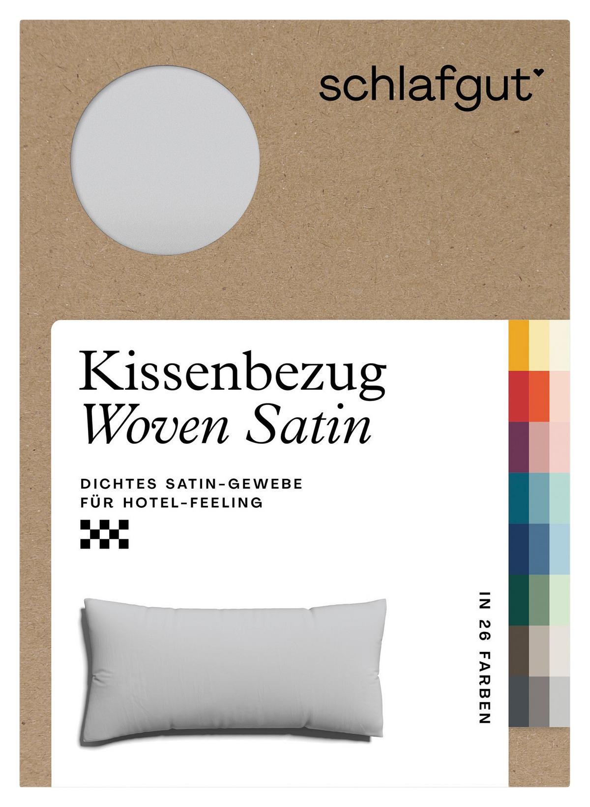 Kopfpolsterbezug Woven Satin - Hellgrau, Basics, Textil (40/80cm) - Schlafgut