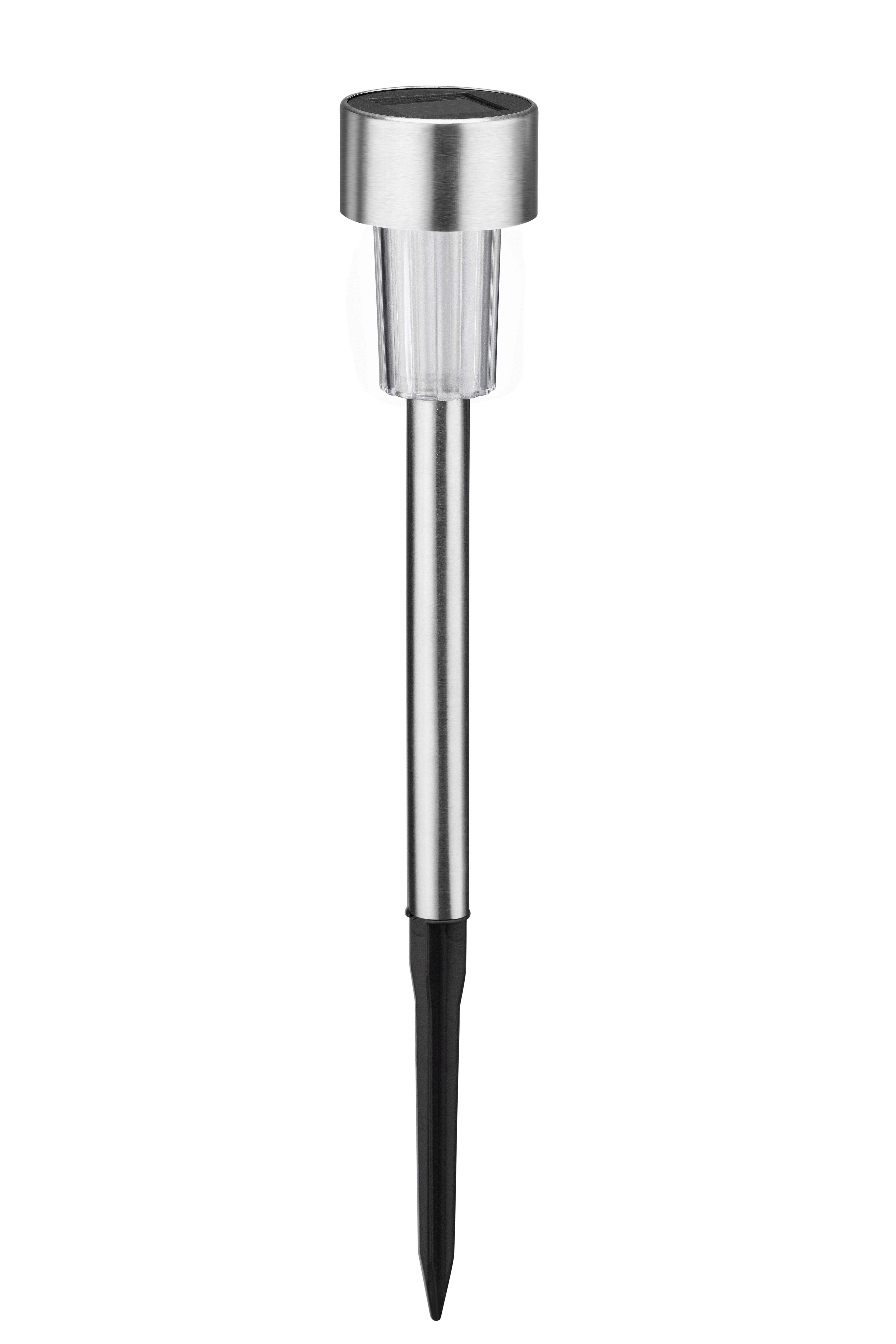 SOLÁRNÍ SVÍTIDLO BIL - barvy nerez oceli, Konvenční, kov/plast (4,5/30,5cm) - Mömax