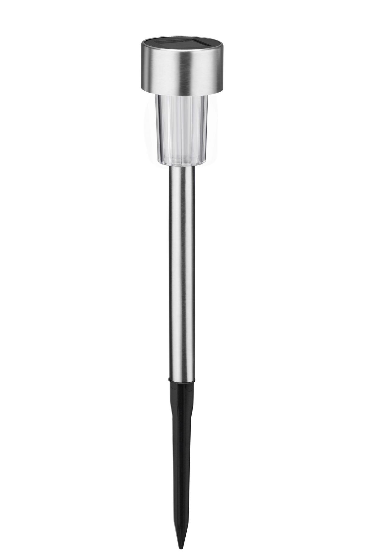 SOLÁRNÍ SVÍTIDLO BIL - barvy nerez oceli, Konvenční, kov/plast (4,5/30,5cm) - Mömax