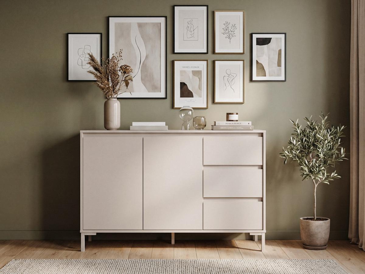 Kommode Korsika Kaschmir B: 120cm - Kaschmir, Design, Holzwerkstoff (120/87/40cm) - MID.YOU