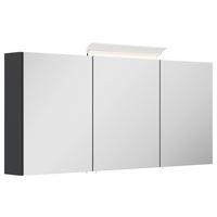 Spiegelschrank Graphitfarben B: 140 cm - Graphitfarben, MODERN, Glas/Holzwerkstoff (140/62/17cm) - MID.YOU