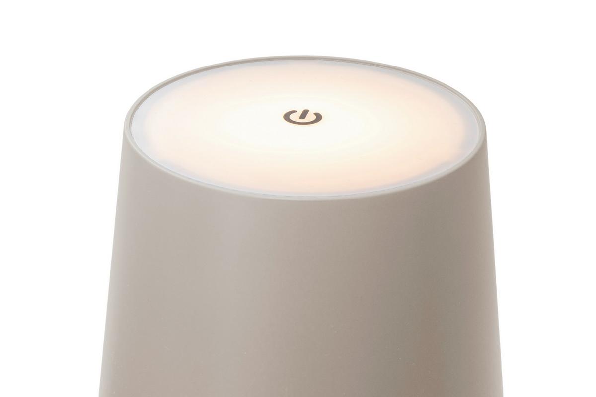 LED-Stehleuchte Liliana - Sandfarben/Weiß, MODERN, Kunststoff/Metall (22/130cm) - Luca Bessoni