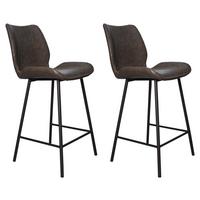 BARHOCKER-SET BARRON - Anthrazit/Schwarz, KONVENTIONELL, Kunststoff/Textil (47/99/40cm) - MID.YOU