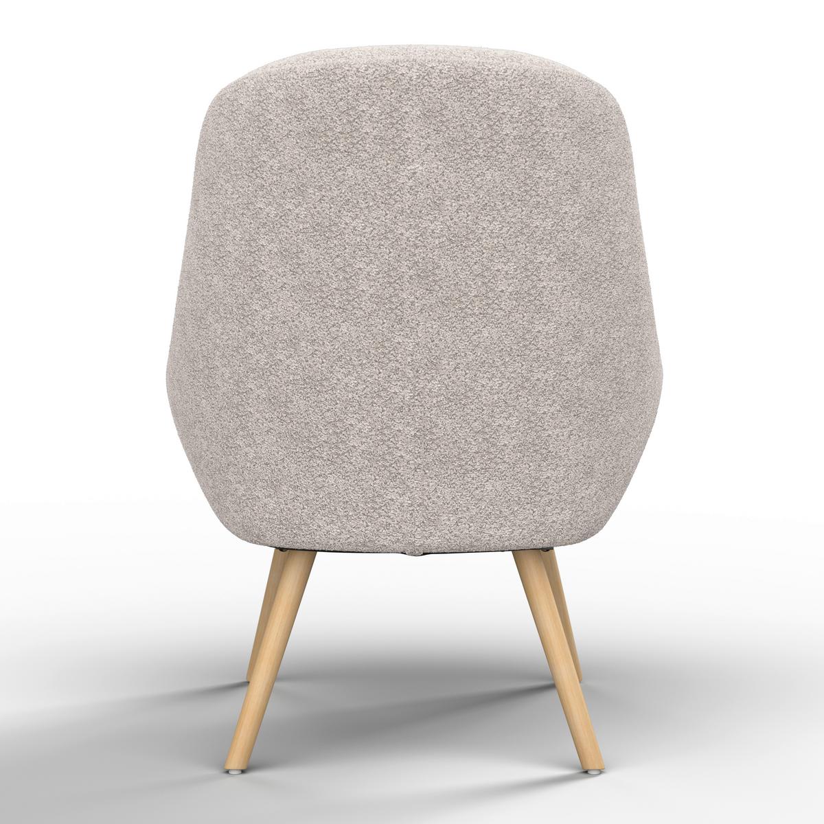 Relaxační křeslo MAXIMILIAN, světle šedá barva - světle šedá/přírodní barvy, Moderní, kov/dřevo (70/93cm) - Bessagi Home