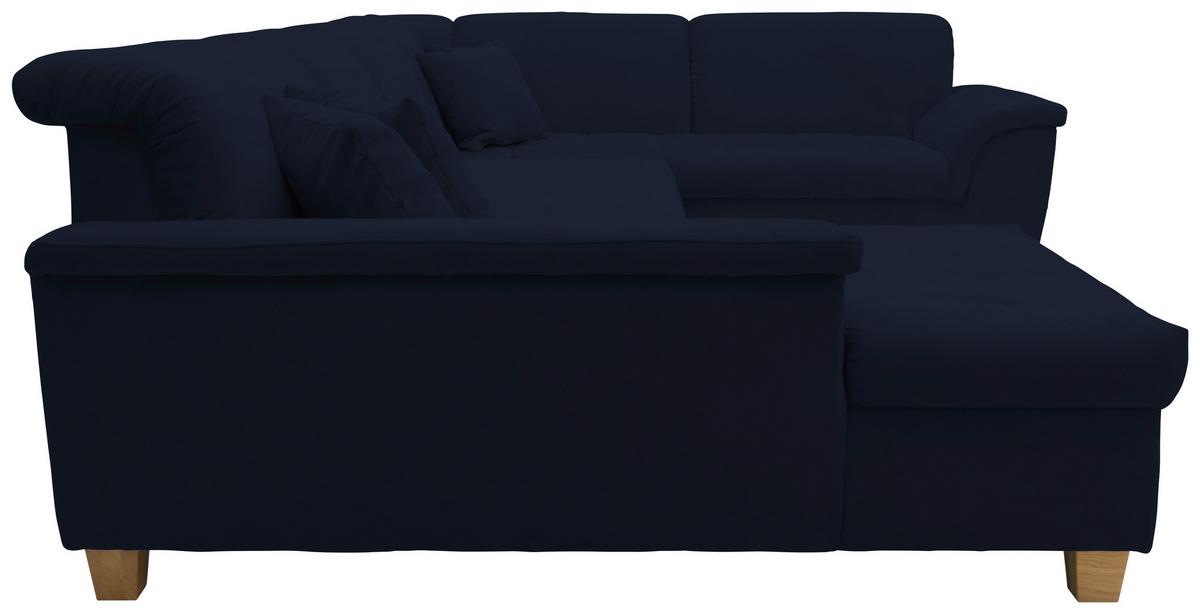Wohnlandschaft Franzi Mit Schlaffunktion Blau - Eichefarben/Dunkelblau, KONVENTIONELL, Textil (170/352/214cm) - MID.YOU