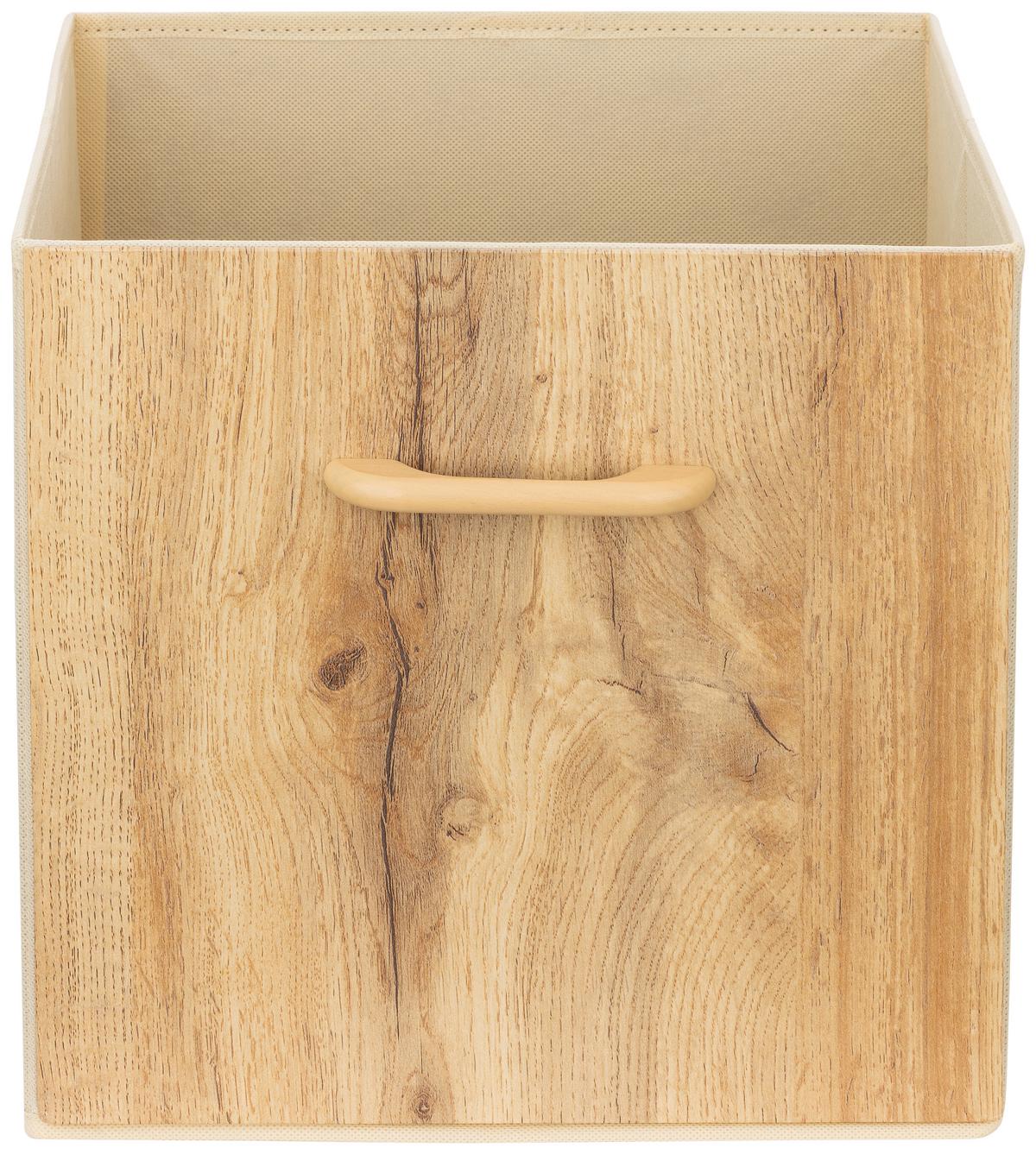 Faltbox Martin - Braun, KONVENTIONELL, Karton/Holz (33/33/32cm) - James Wood