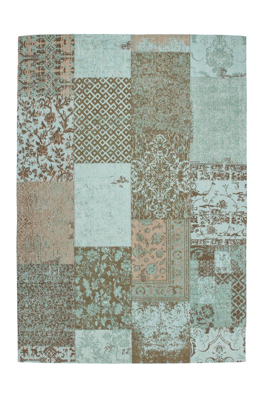 Flachwebteppich Symphony 160 Türkis, 80x150 cm - Türkis, KONVENTIONELL, Textil (80/150cm) - Kayoom