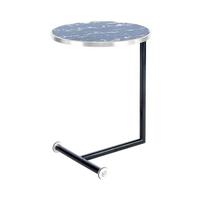 Beistelltisch Rund Servant Schwarz/Silberfarben - Silberfarben/Schwarz, Basics, Glas/Metall (46/46/62cm) - Kayoom