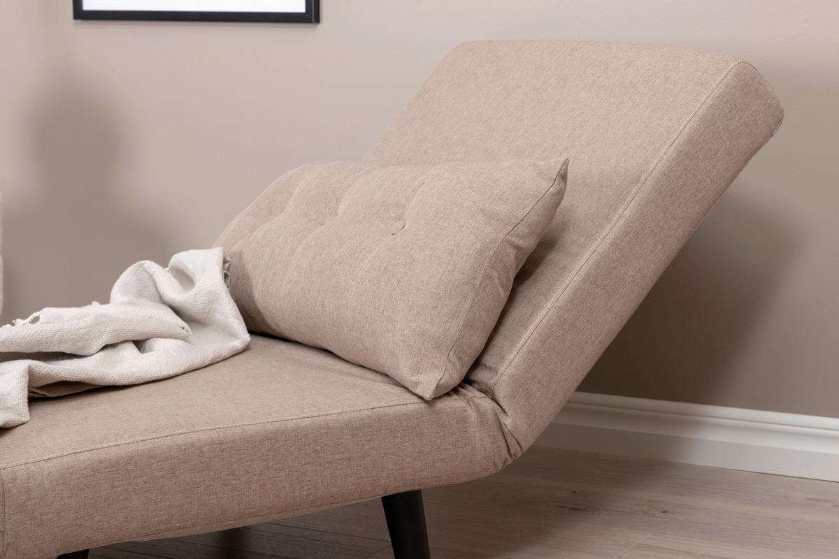 Schlafsessel Vicky - Beige/Schwarz, Design, Textil/Metall (70/88/80cm) - Livetastic