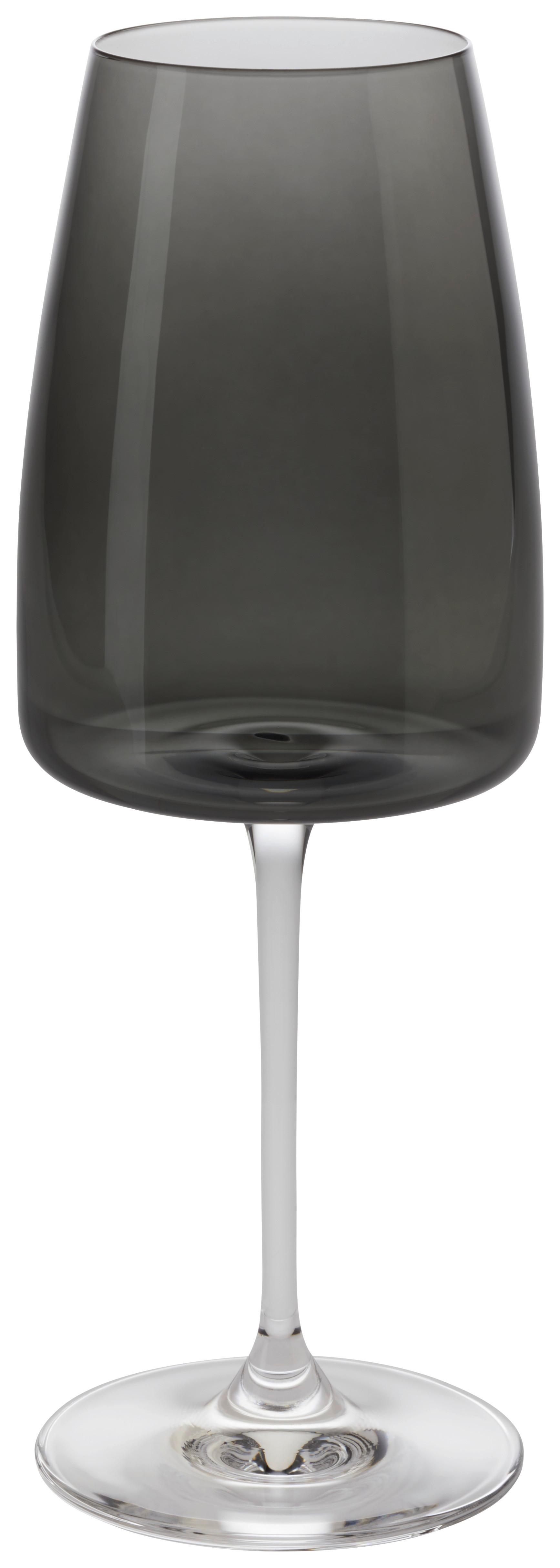 Sklenice Na Bílé Víno Nicki - černá, Moderní, sklo (7,9/22cm) - Premium Living